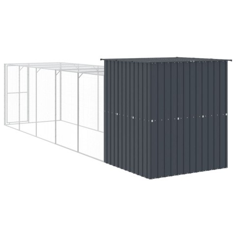 KURNIK Z WYBIEGIEM ANTRACYTOWY 165X659X181CM STAL