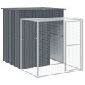 KURNIK Z WYBIEGIEM ANTRACYTOWY 165X863X181CM STAL
