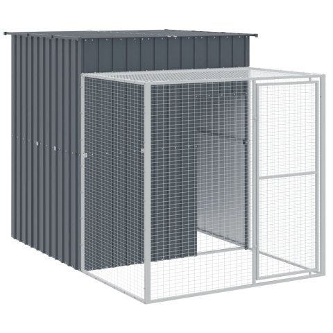 KURNIK Z WYBIEGIEM ANTRACYTOWY 165X863X181CM STAL