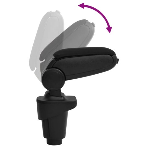 VidaXL Podłokietnik samochodowy, czarny, 14x35x(37-53) cm, ABS