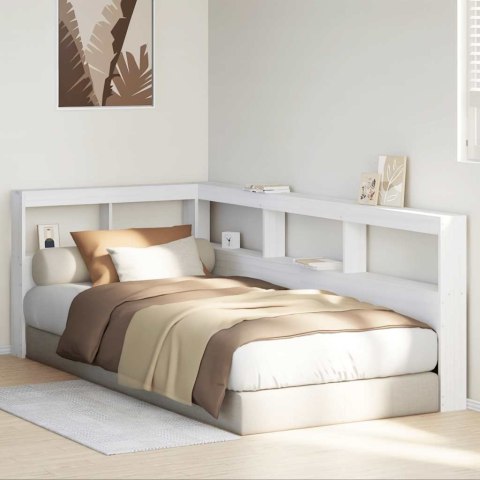 REGAŁ NA KSIĄŻKI Z ZAGŁÓWKIEM BIAŁE 100CM SOSNOWE