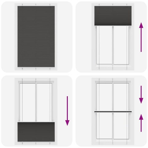 ROLETA PLISOWANA CZARNA 120X200CM SZEROKOŚĆ TKANINY 119,4CM