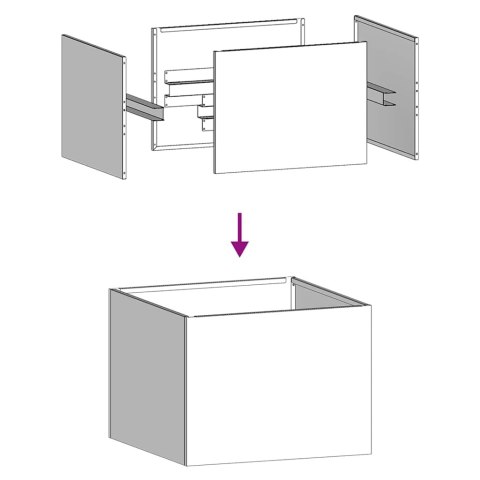 DONICZKA ANTRACYTOWA 40X40X30CM STALOWA