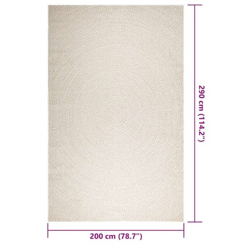 DYWAN "ZIZUR" KREMOWY WYGLĄD JUTY DO WEWNĄTRZ I NA ZEWNĄTRZ