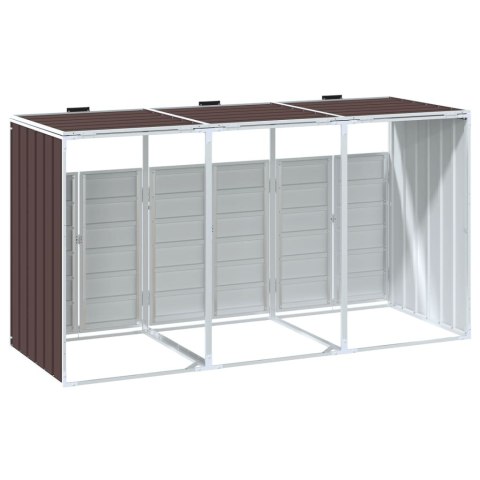 OBUDOWA NA KOSZ NA ŚMIECI POTRÓJNA BRZOZOWA 216X81X115CM