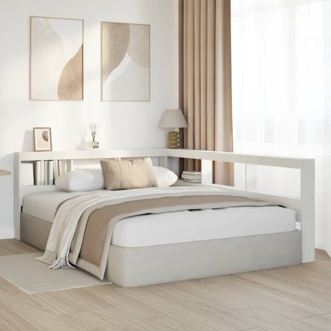 REGAŁ NA KSIĄŻKI Z ZAGŁÓWKIEM BIAŁE 135CM SOSNOWE