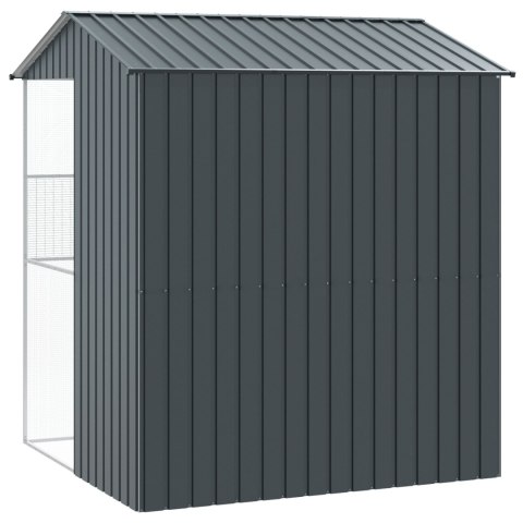 KLATKA DLA PTAKÓW ANTRACYTOWA 215X210X247CM STAL