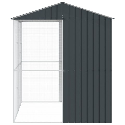 KLATKA DLA PTAKÓW ANTRACYTOWA 215X210X247CM STAL