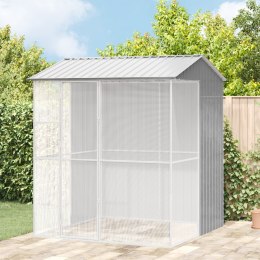 KLATKA DLA PTAKÓW SZARA 215X210X247CM STAL