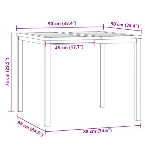 3-CZĘŚCIOWY ZESTAW STOŁOWY Z LITEGO DREWNA AKACJOWEGO