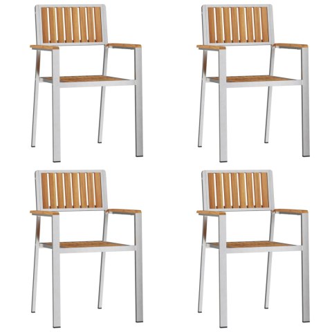 5-CZĘŚCIOWY ZESTAW DO JADALNI OGRODOWEJ Z LITEGO DREWNA TEKOWEGO