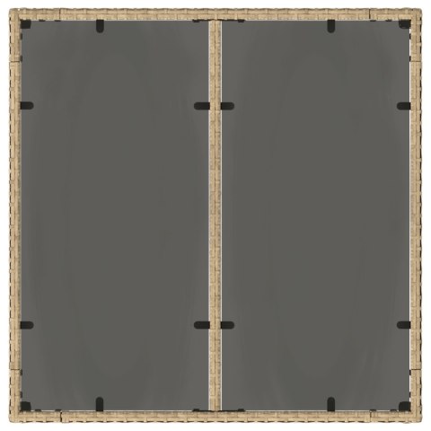 3-CZĘŚCIOWY ZESTAW JADALNY DO OGRODU Z PODUSZKAMI BEŻOWY Z POLIRATTANU