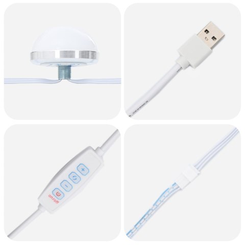 ZESTAW DWÓCH TOALETEK Z LED Z DREWNA INŻYNIERYJNEGO DĄB ARTISAN