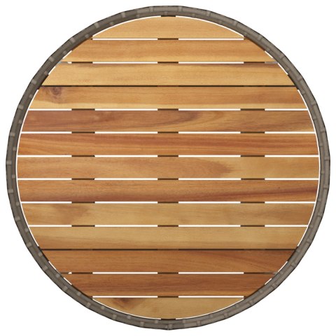 3 CZĘŚCIOWY ZESTAW JADALNIANY DO OGRODU SZARY POLIRATTAN