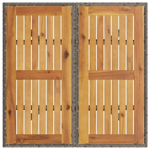 3-CZĘŚCIOWY ZESTAW JADALNIANY Z PODUSZKAMI SZARY POLI RATTAN