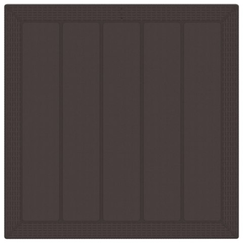 3-CZĘŚCIOWY ZESTAW JADALNIANY OGRODOWY BRĄZOWY Z POLIRATTANU