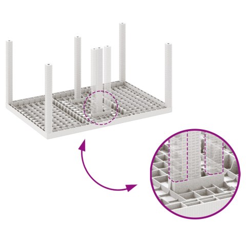 5-CZĘŚCIOWY ZESTAW OGRODOWY Z PODUSZKAMI BIAŁY POLIRATTAN