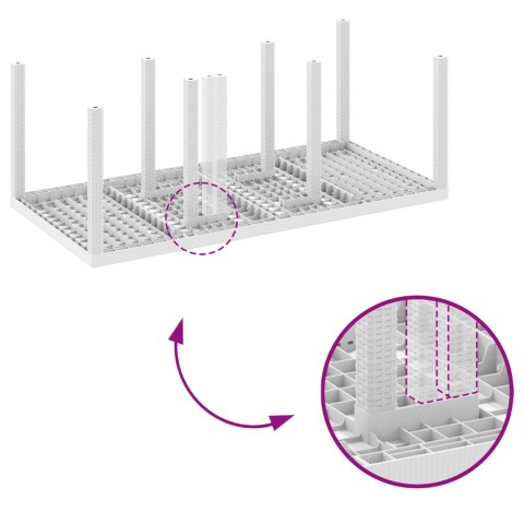 7-CZĘŚCIOWY ZESTAW DO JADALNI OGRODOWEJ Z PODUSZKAMI BIAŁY POLIRATTAN