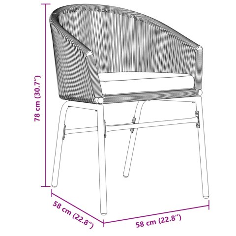 3-CZĘŚCIOWY ZESTAW DO JADALNI OGRODOWEJ CZARNY POLIRATTAN