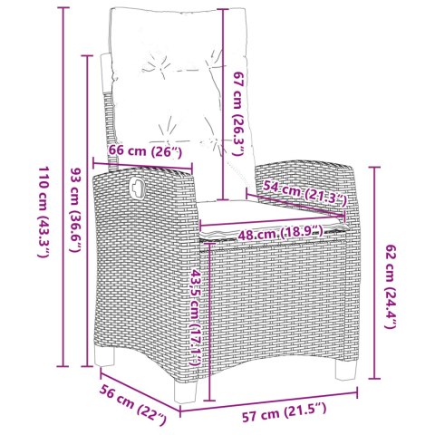 7-CZĘŚCIOWY ZESTAW DO JADALNI OGRODOWEJ Z PODUSZKAMI BEŻOWYM POLIRATTANEM
