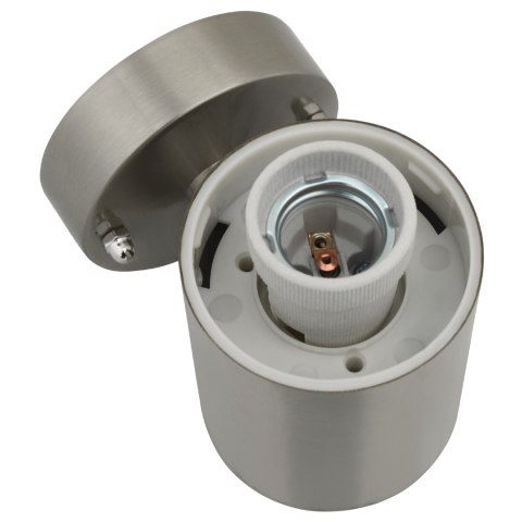 KINKIET ZEWNĘTRZNY SREBRNY STAL NIERDZEWNA IP44