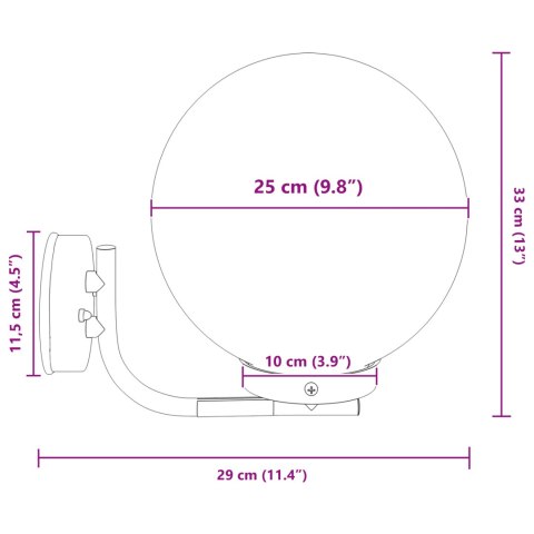 LAMPA ŚCIENNA NA ZEWNĄTRZ SREBRNA STAL NIERDZEWNA IP44