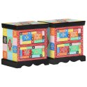 STOLIK NOCNY 2 SZT. WIELOKOLOROWY 40X35X45CM
