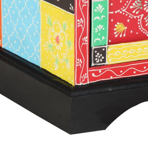 SZAFKA RTV WIELOKOLOROWA 80X35X50CM Z DREWNA MANGO