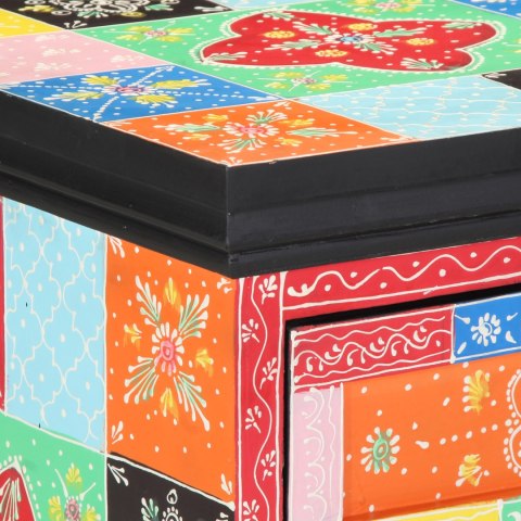 KOMODA Z SZUFLADAMI WIELOKOLOROWA 40X40X60CM Z DREWNA MANGO