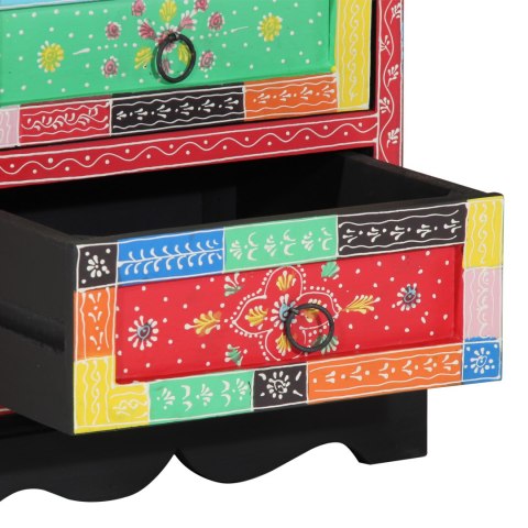 KOMODA Z SZUFLADAMI WIELOKOLOROWA 40X40X60CM Z DREWNA MANGO