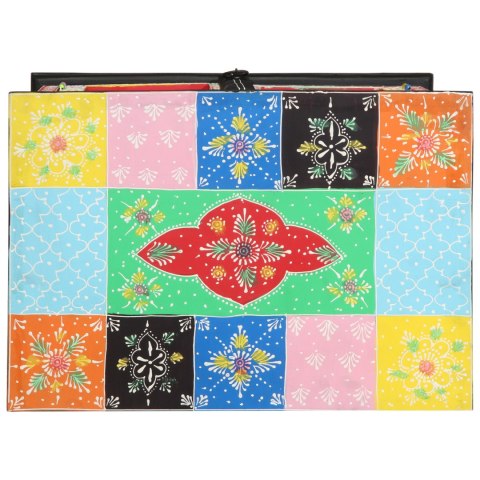 SZAFKA KOMODA WIELOKOLOROWA 50X30X75CM Z DREWNA MANGO