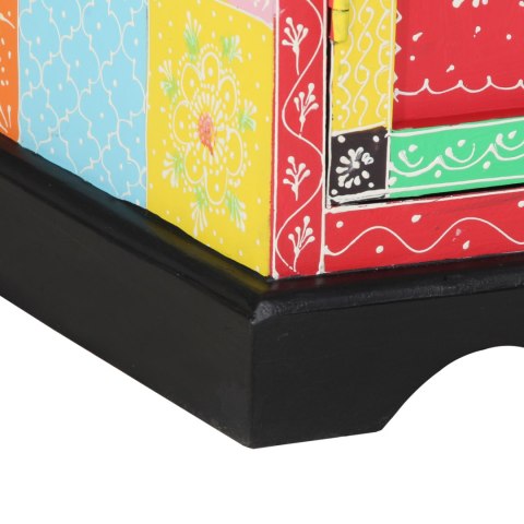 SZAFKA KOMODA WIELOKOLOROWA 50X30X75CM Z DREWNA MANGO