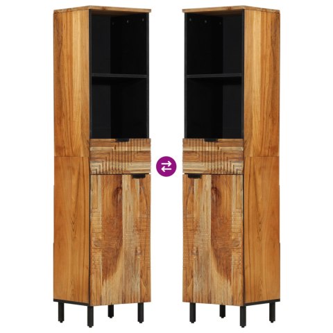 SZAFKA ŁAZIENKOWA 38X33X160CM Z LITEGO DREWNA AKACJOWEGO