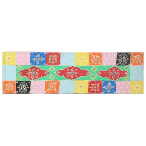 WITRYNA TELEWIZYJNA WISZĄCA WIELOKOLOROWA 100X30X22CM Z DREWNA INŻYNIERYJNEGO