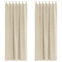 FIRANY BLACKOUT Z PĘTELKAMI 2 SZT. KREMOWY AKSAMIT
