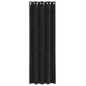 ZASŁONY BLACKOUT Z OCZKAMI 2 SZTUKI CZARNY AKSAMIT