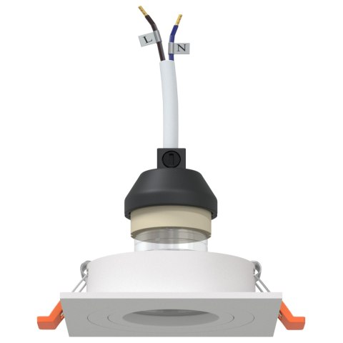 LAMPA WPUSZCZANA 24 SZT. KWADRAT GU10 BIAŁA 91X91MM