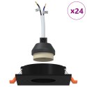 LAMPA WPUSZCZANA 24 SZT. KWADRAT GU10 CZARNY 91X91MM