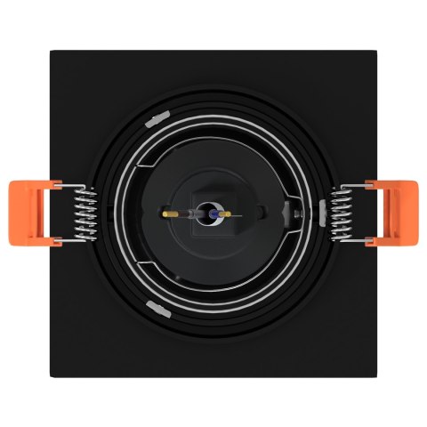 LAMPA WPUSZCZANA 24 SZT. KWADRAT GU10 CZARNY 91X91MM