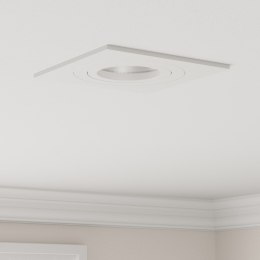 LAMPY WPUSZCZANE 12 SZT. KWADRAT GU10 BIAŁE 91X91MM