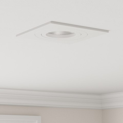 LAMPY WPUSZCZANE 12 SZT. KWADRAT GU10 BIAŁE 91X91MM