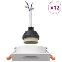 LAMPY WPUSZCZANE 12 SZT. KWADRAT GU10 BIAŁE 91X91MM