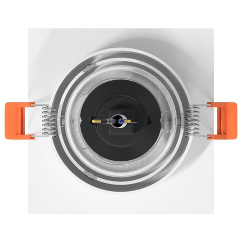 LAMPY WPUSZCZANE 12 SZT. KWADRAT GU10 BIAŁE 91X91MM