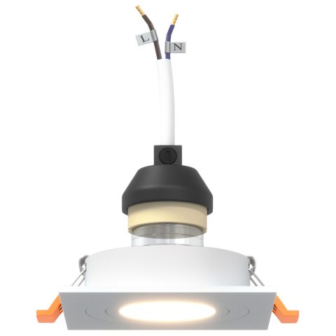 LAMPY WPUSZCZANE 12 SZT. KWADRAT GU10 BIAŁE 91X91MM