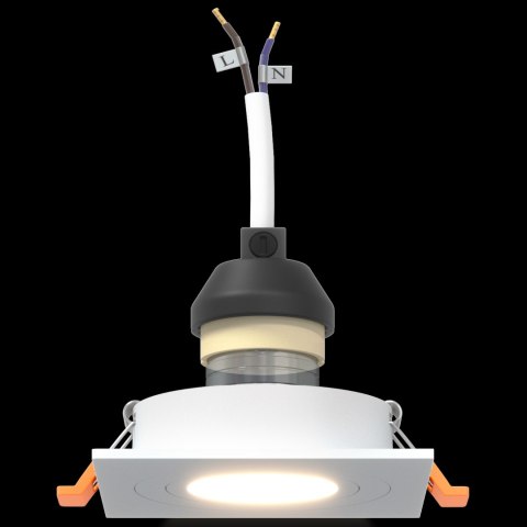 LAMPY WPUSZCZANE 12 SZT. KWADRAT GU10 BIAŁE 91X91MM