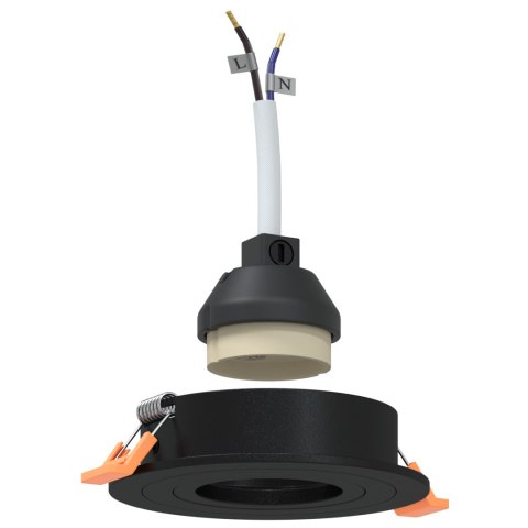 LAMPY WPUSZCZANE 12 SZTUK OKRĄGŁE GU10 CZARNE Ø91MM