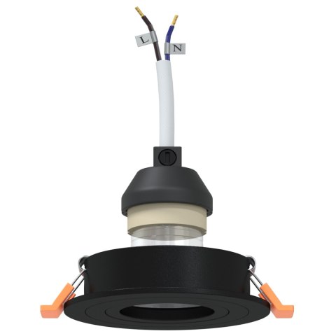 LAMPY WPUSZCZANE 12 SZTUK OKRĄGŁE GU10 CZARNE Ø91MM