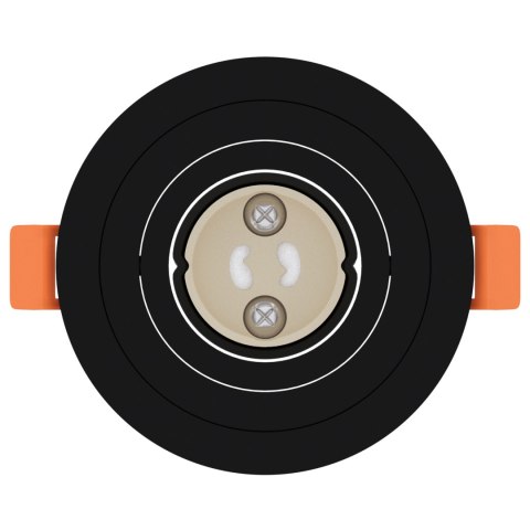 LAMPY WPUSZCZANE 12 SZTUK OKRĄGŁE GU10 CZARNE Ø91MM