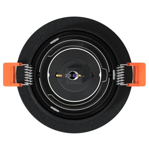 LAMPY WPUSZCZANE 12 SZTUK OKRĄGŁE GU10 CZARNE Ø91MM