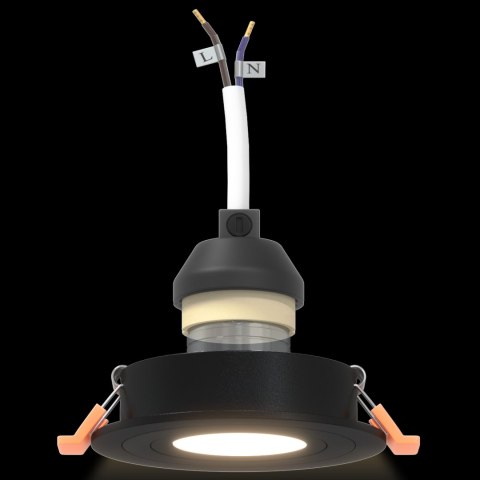 LAMPY WPUSZCZANE 12 SZTUK OKRĄGŁE GU10 CZARNE Ø91MM